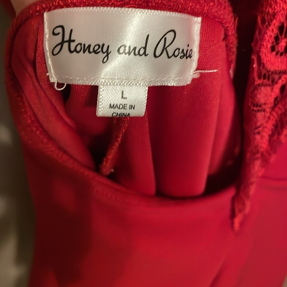 Red Ruffle Cocktail Dress - Picture 2 of 3